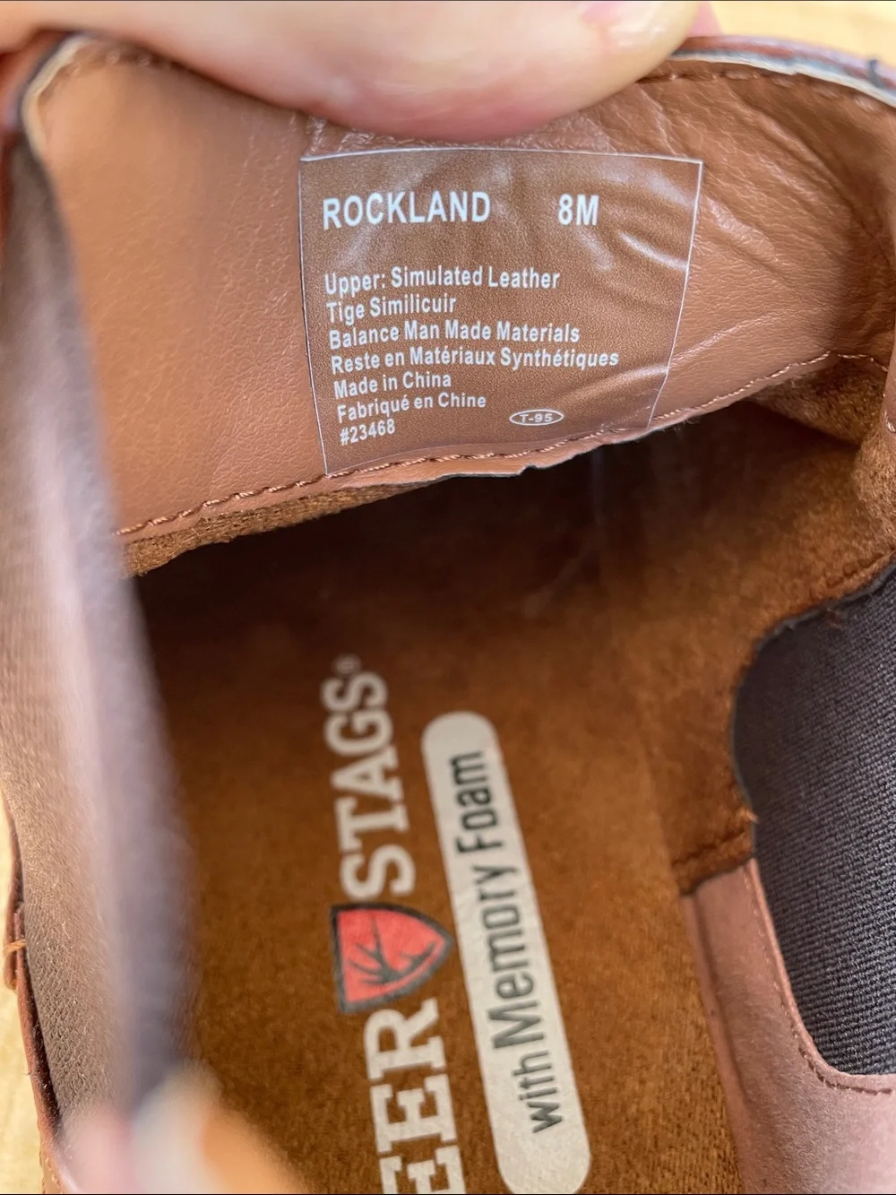 Deer Stags Men's Rockland Chukka Chelsea Boots Brown Size 8 Memory Foam